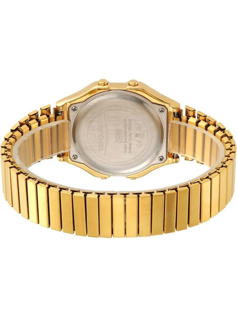 Unisex Retro Y2K Square Face Digital Watch - Waterproof, LED Backlight, Alarm